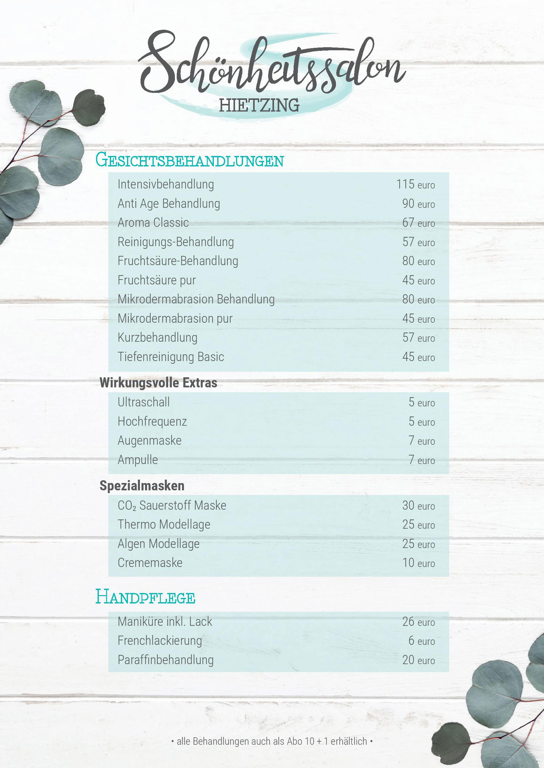 Preisliste Seite 1